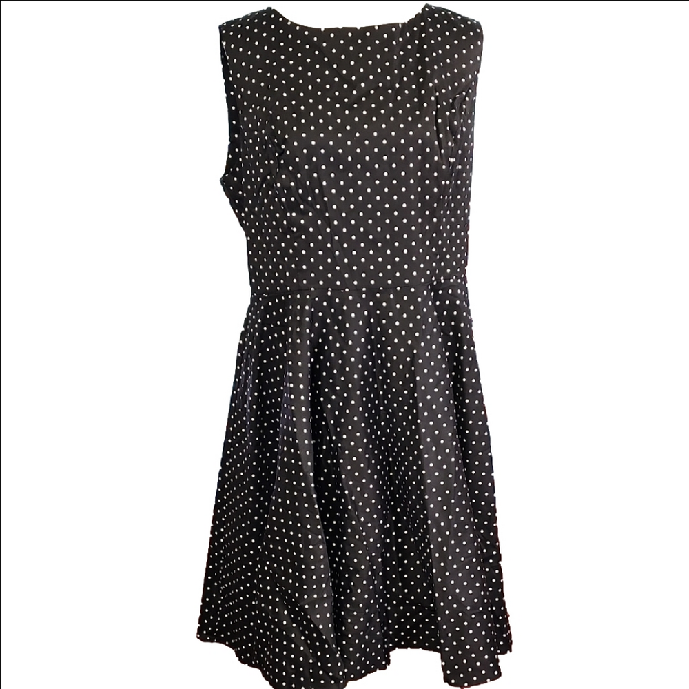 GRACE KAREN Black Polka Dot Midi Dress